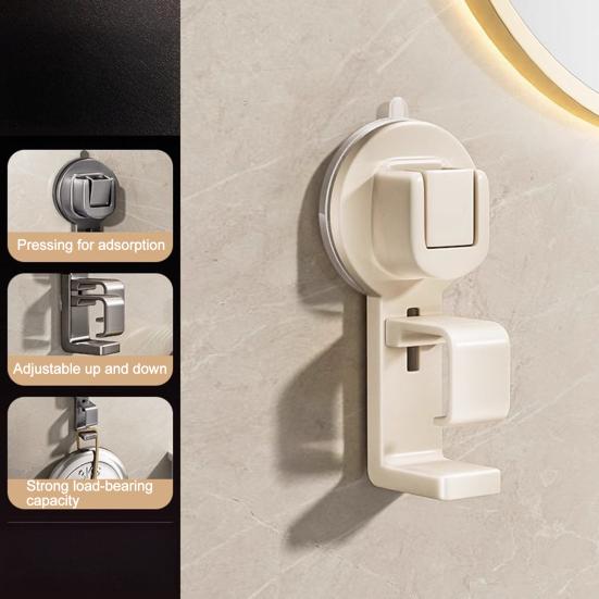 Adjustable Basin Hanger Suction Cup Bathroom Hook Heavy Duty Wall Hook for Kitchen Bathroom Basins Towels Storage