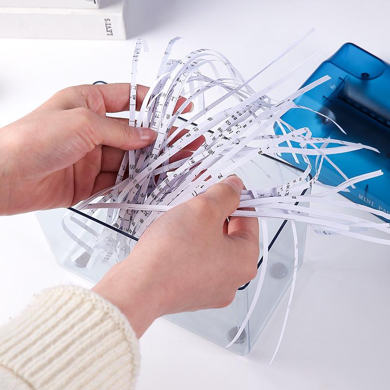 Hand-Crank A4 Document Shredder, Manual Strip-Cut Paper Shredder for Home/Office Use