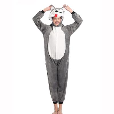 Husky Dog Pyžamo Celotělové oblečení Anime Onesie Pro dospělé Ženy Kostým na spaní Halloween Cosplay Kostým Jednodílný domácí oděv Kigurumi
