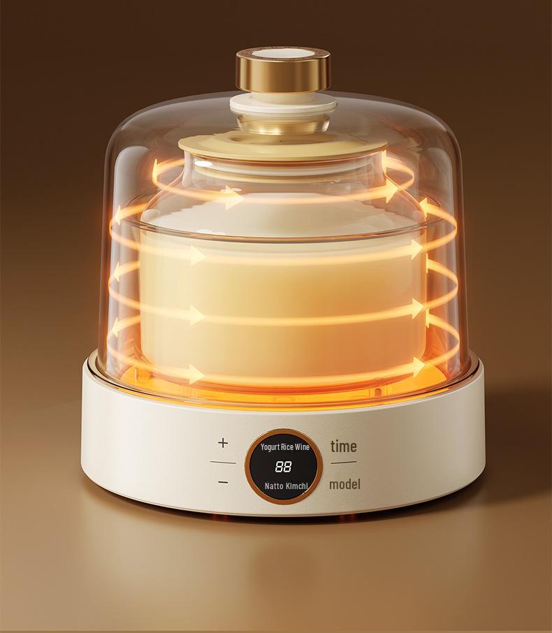 110V Intelligent Glass Yogurt Maker with Multi-Function, Automatic Temp Control, and Fermentation for Homemade Natto