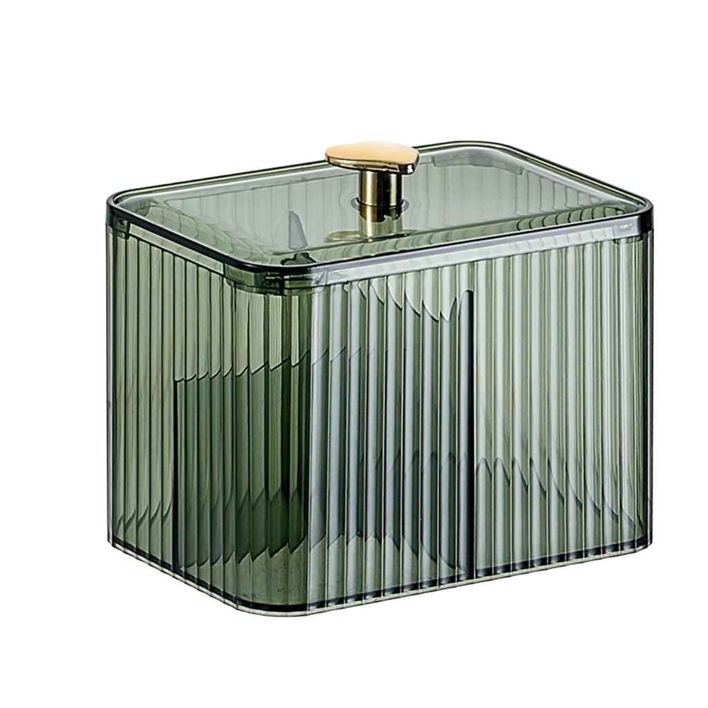 Rectangular Acrylic Storage Box with Lid and Handle for Home Office Bathroom Kitchen Countertop Organization