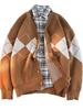 Hong Kong-Style Men's V-Neck Cardigan Sweater - Casual, Versatile, Loose Knit Outerwear for Autumn and Winter