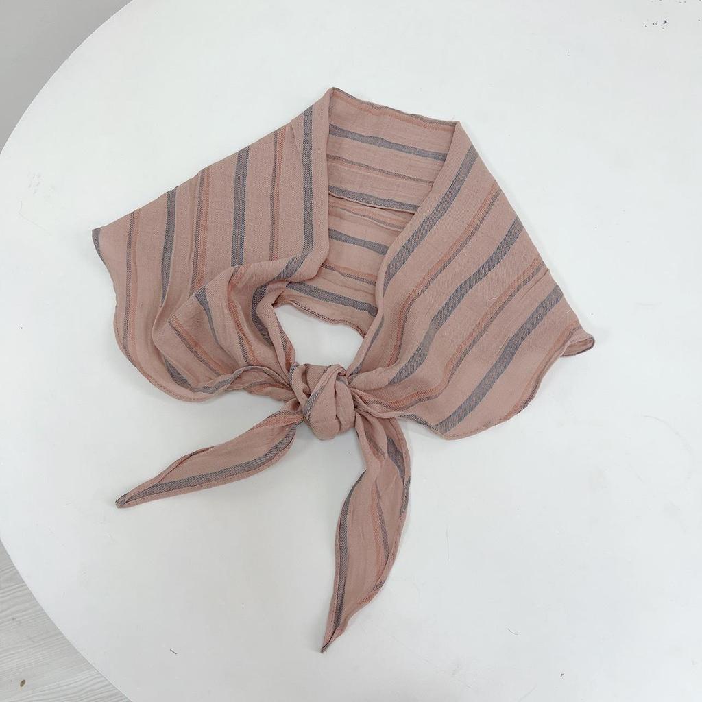 Reiner Baumwoll-Schal mit garngefärbtem Karomuster in über 20 Farben