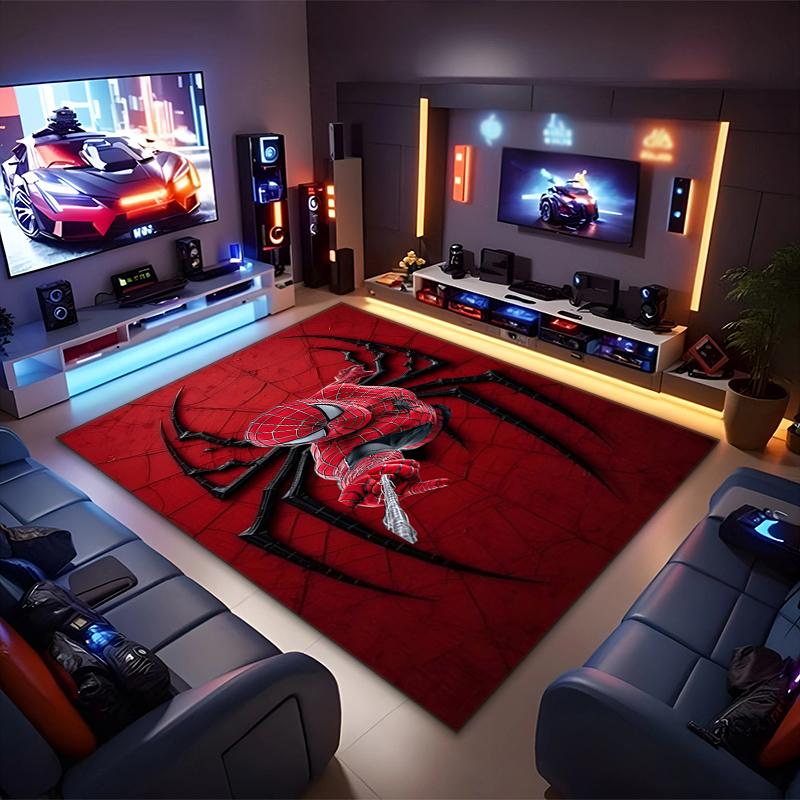 1PC Spider-Man Rug - home decoration Carpet For Living Room Bedroom Flooring Computer Chair Area Rug