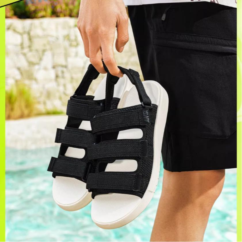 Anta Classic Casual Comfortable Beach Sandals Men Sandals Basic-Black 112638511-1