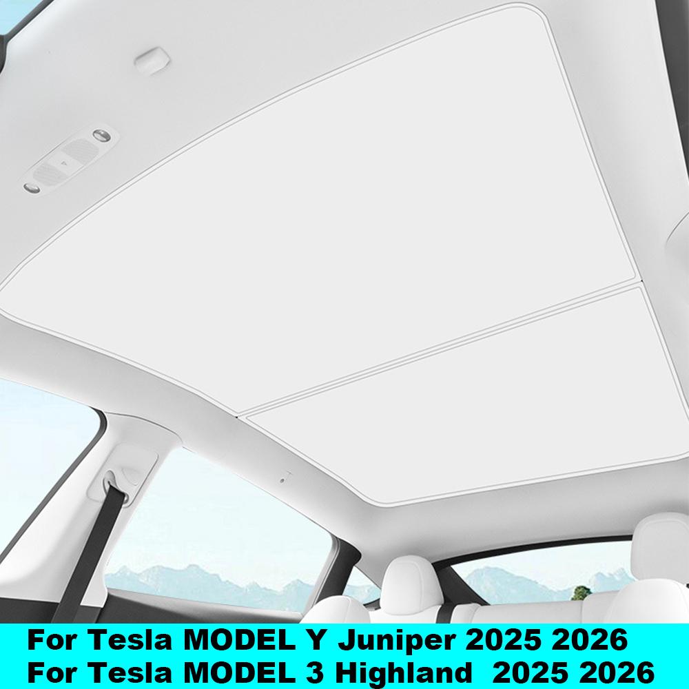 Dla Tesli Model 3 Y Juniper 2026 2026 Samochód Tkanina Lodowa Klamra Osłona Przeciwsłoneczna Dach Panoramiczny Osłona Przeciwsłoneczna Przód Tył Dach Panoramiczny Dach Szklany Akcesoria