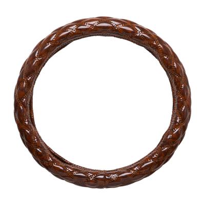 Miyabi Extra Thick Steering Wheel Cover Wood Diamond Double Stitch Diamond 2L Brown HC-WD-2LBR