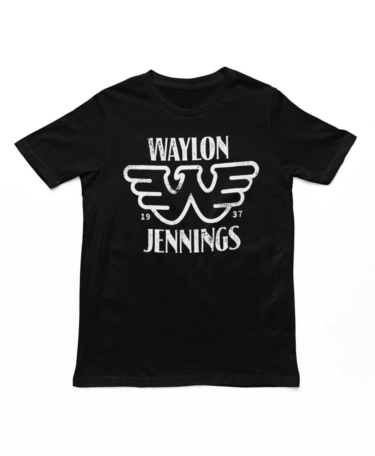 Waylon Jennings Established Mens T Shirt Music Classic Rock Band Tee New Black XL