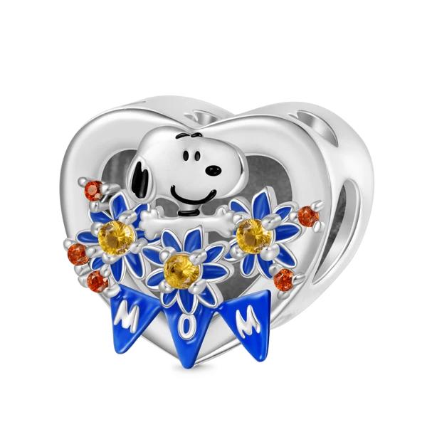 New 925 Silver Cartoon Snoopy Mickey Minnie Clip Charms Beads Fit DIY Bracelets Women Jewelry Gifts