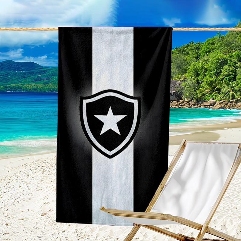 Shield With Star Emblem Printed Beach Towel, Super Soft Microfiber, Perfect Gift Birthday, for Pool, Beach, Travel, for family and friends
