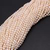 Luxury Natural Freshwater Rice Shape Pearls 3-3.5mm, 36cm Strand Handmade Wedding Jewelry Accessories DIY Crafts