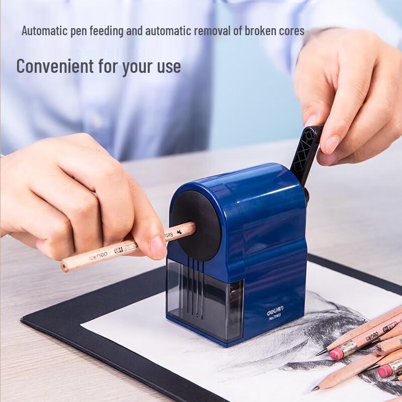 Deli Automatic Pencil Sharpener with Adjustable Tip