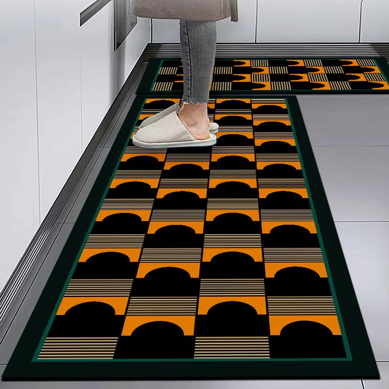 Household Diatom Mud Kitchen Special Floor Mat Blue Floor Mat Kitchen Non-slip and Dirt-resistant Foot Mat Oil-proof and Waterproof Floor Mat