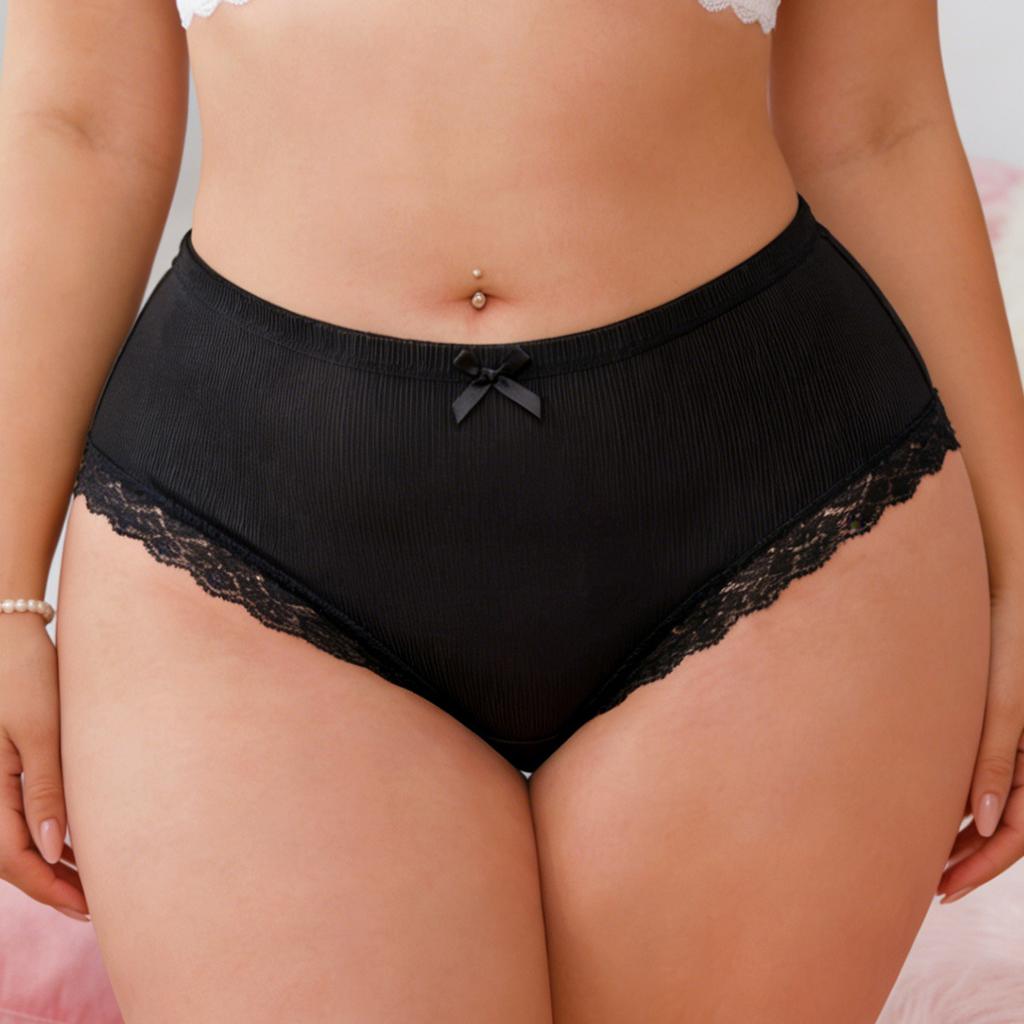 Plus Size Ladies Summer Sexy Hip Comfortable Breathable Mid Waist Briefs