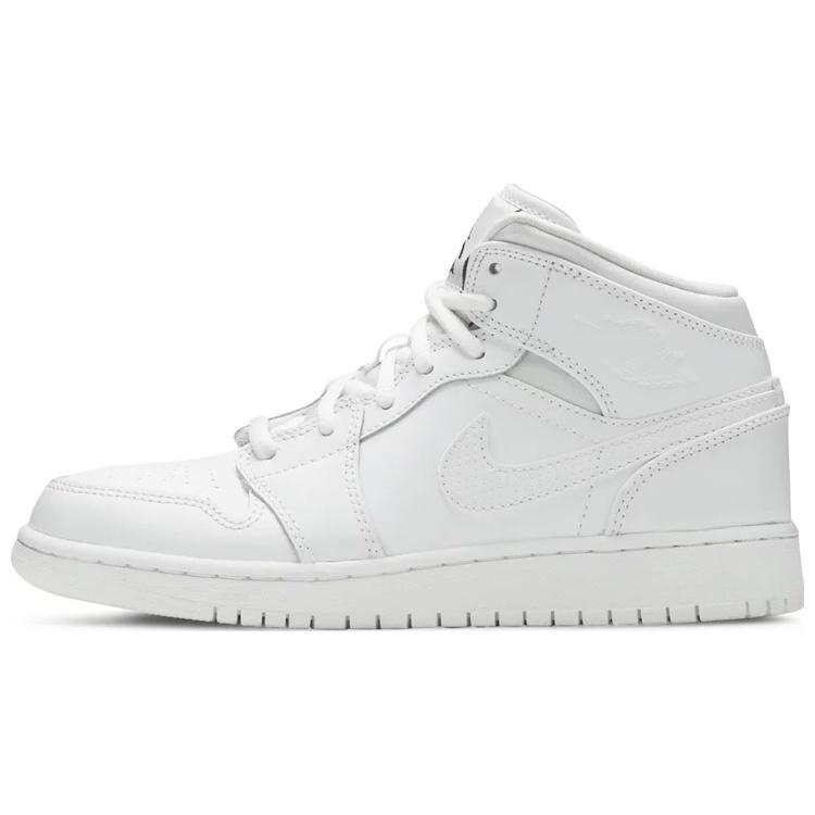 (GS) Air Jordan 1 Retro Mid  White  Kids  554725-110