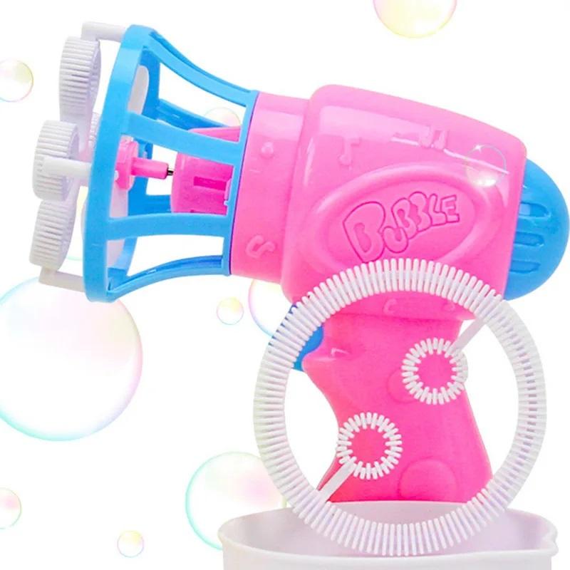 Children's Electric Fan Bubble Gun Automatic Soap Bubble Blowing Maker Machine Cartoon Summer Outdoor Toy Kid Birthday Gifts