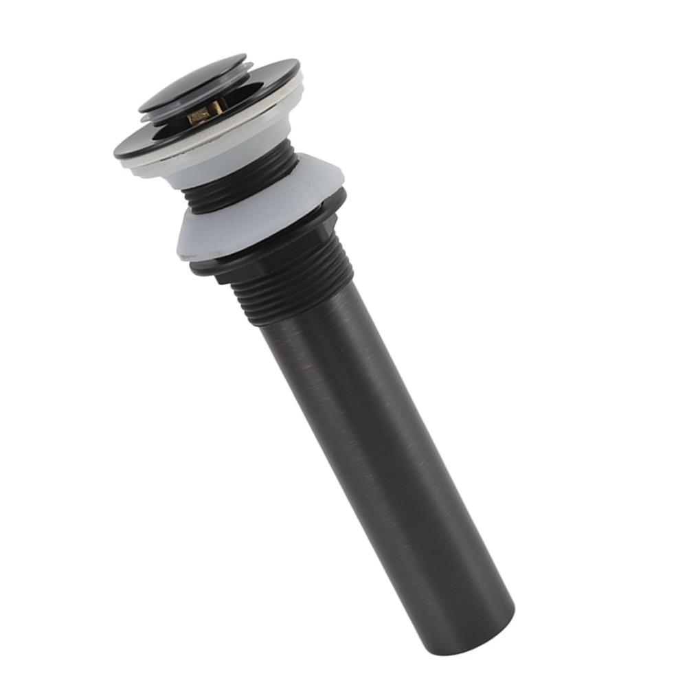 Push Bounce Drain Stopper Matte Black Finish Rust-Resistant Sink Drain Stopper Stainless Steel Kitchen Sink Drain For Lavatory
