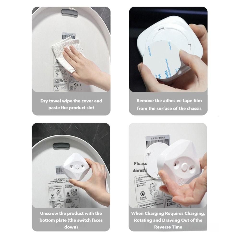 White UV Toilet Disinfection Lamp Plastic Ultraviolet Lamp Intelligent Toilet Sterilizer  Travel