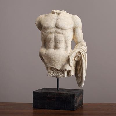 Nordic Male Nude Figure Sculpture Table Top Art Deco Sketch Resin Bodybuilding Figure Sculpture Ornament Aesthetic Decoration