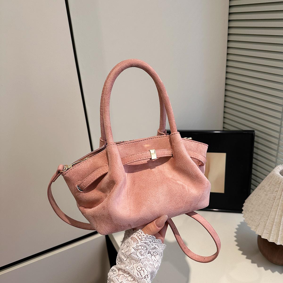 

Vintage Belts Luxury Handbags for Women Designer Faux Suede Scrub Leather Big Small Female Hand Tote Shoulder Crossbody Bag New