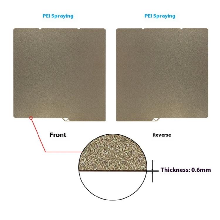 264x276mm Double Sided PEI Build Plate Magnetic Steel Plate For S1 3D Printer PEI Spring Steel Sheet Hotbed Part