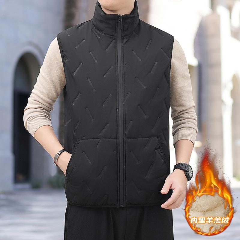 Direct sales cotton vest men's lamb wool vest piled thickened thermal vest winter wear vest