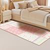 Bedroom Carpet Non-slip Soft Fluffy Floor Mat Comfortable Blue Cute Plaid Rug Long Home Decor Mats Alfombra De Dormitorio