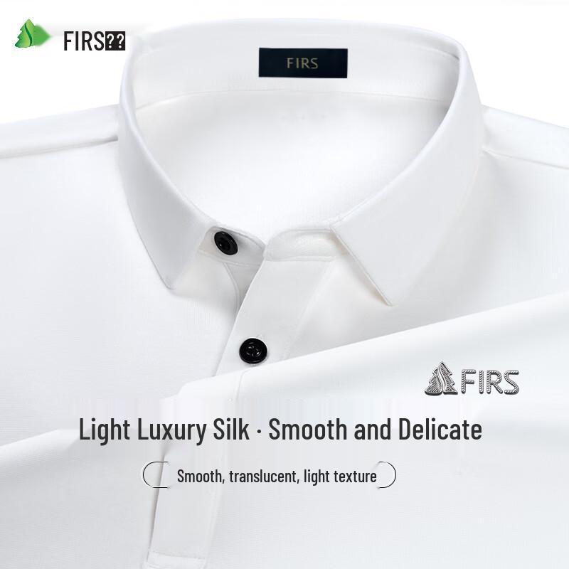 Shanshan Men s Silk Blend Long Sleeve Polo T-Shirt M