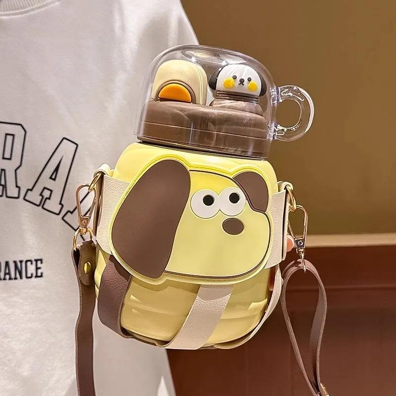 Thermos Cup Girls High Value 316 Double Drinking Cup Cute Student School Special Big Belly Cup Children's Kettle