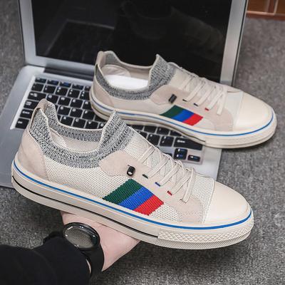 Wiosna 2025 nowe niskie płócienne modne buty modne małe białe męskie buty oddychające i wszechstronne codzienne sportowe niskie buty deski