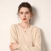 Women's Cashmere Long Sleeve Sweater: New Style, Pure Round Neck, Loose Fit, Thin Knit Pullover for Autumn/Winter