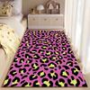 Leopard Print Pink Carpet suitable as a non-slip mat for the living room or bedroom sofa