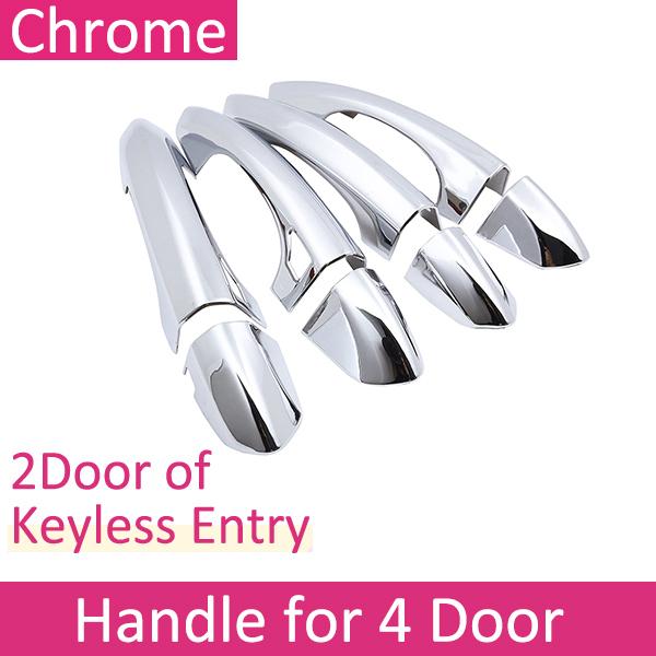 Luxuriou Chrome Door Handle Cover for Ford Edge MK2 Endura Edge Plus 2015~ Car External Protective Style Accessories Sticker