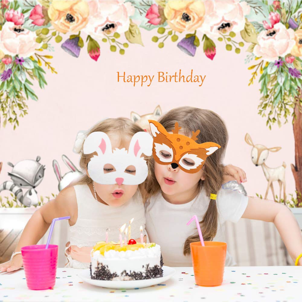 JAHEMU Animal Face Masks, Halloween Masks, Felt Masks, Photo Props, Masquerade Masks, Birthday Masks, Christmas Masks, Halloween Masks, Party