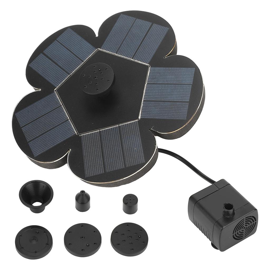 Solar Fountain Solar Powered Plum Blossom Style Fast Start Up Easy Installation Widely Used Stable Solar Water Fountain