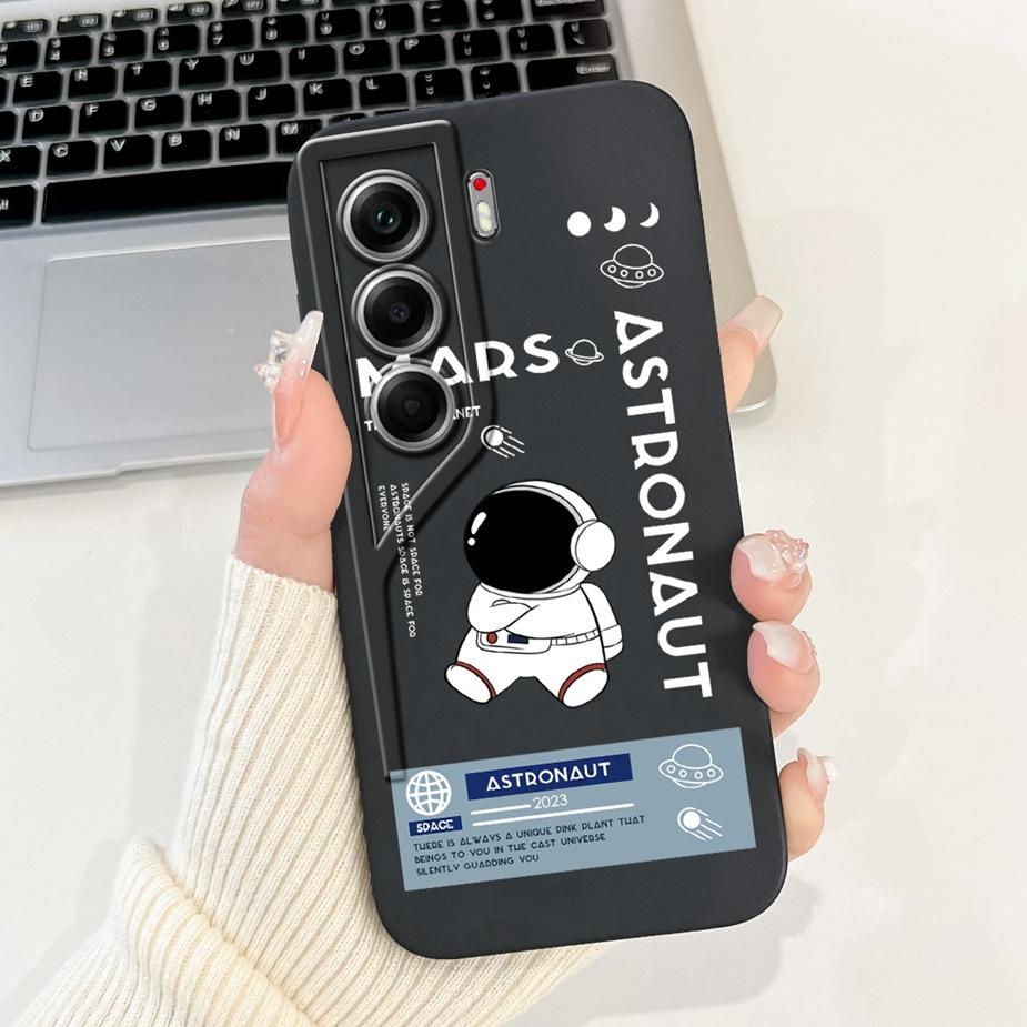For Tecno Camon 40 CM5 Case Camon40 Pro 4G CM6 Cute Cat Astronaut Cartoon Cover Soft Silicone Case For Tecno Camon 40 Pro Fundas