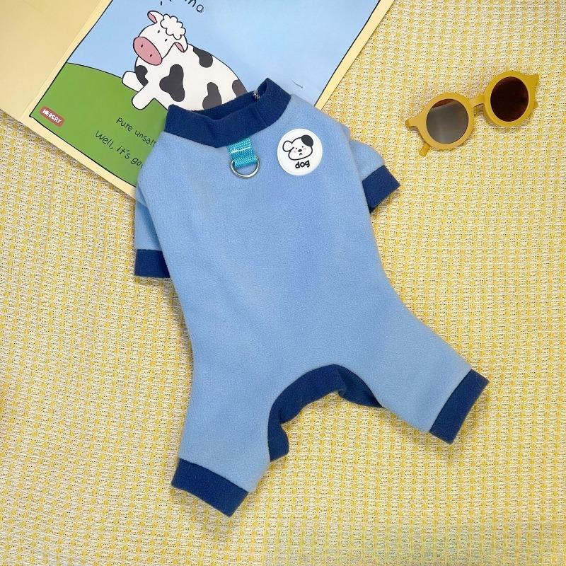 Dog Four-legged Coat - Autumn/Winter Edition with Thick Padding and Contrasting Colors - for Outdoor Use - Pet Cat Clothing