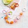 Candy Color Phone Buckle Beads Cute Lanyards  Bead Chain Pendant For Phone Strap