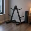 Barbell Storage Rack Multi-Purpose Plate Stand Space Saving