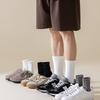 Men's Autumn and Winter Long Soft Cotton Socks, Solid Color Business Series Men's Socks, Sweat-absorbing and Breathable Mid-calf Sports Socks