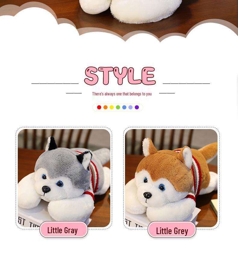Husky Plush Sleeping Pillow Toy for Kids - Cute Cartoon Design