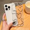 Simple and transparent love for iPhoneXSMAX Apple 11/12/13/14/15/16 ProMax mobile phone case
