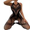 KISS ME ANGEL Best Fashion Hollow Temptation Rhinestone Open Crotch Sexy Girl Bodystocking Nonwoven One Sexy Hot Show Lingerie