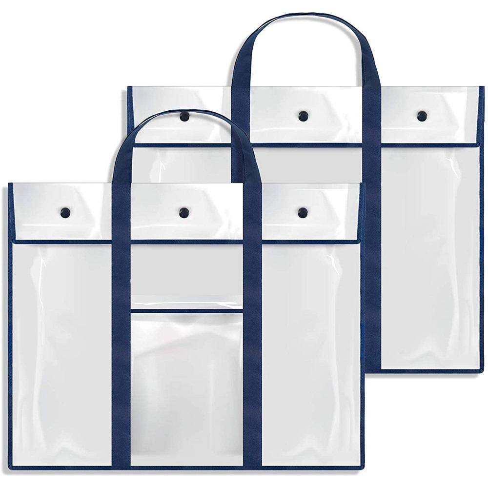 2-Pack Large Poster Storage Bags (31.5 ×25.5 ) Bulletin Board Storage Bags Art Work Archive Containers Suitable for Teacher Classroom Organization
