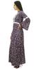 Bimba Women's Rayon Blend Printed Lace Maxi Winter Dress Long Jilbab Dresses