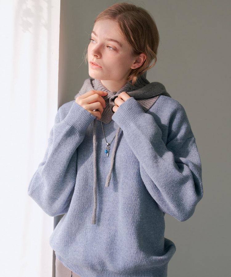Geullounoteu Cozy Leaf Knit [Blue]