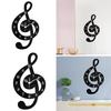 Horloge Murale Moderne Note de Musique Décorative Silencieuse Sans Tic-Tac Art Mural Musical Décor Cadeau pour Salle de Piano Studio