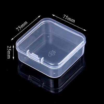 Mini Plastik Kutu Kare Kutu Yarı Saydam Kutu Paketleme Kutusu Saklama Kutusu Toz Geçirmez sağlam Güçlü Takı Saklama Kutusu Kap