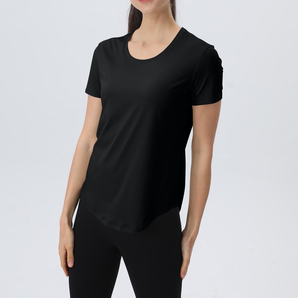 Workout Tank Tops Yoga Open Back Shirts Loose Fit Athletic Sports Sleeved Top