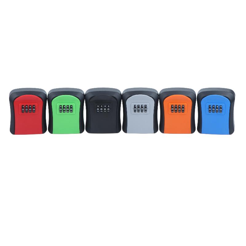 Wall Mounted Key Safe Box 4 Digits Password Lock High Durability Anti-Pry Key Keeper for School Apartment Entrance